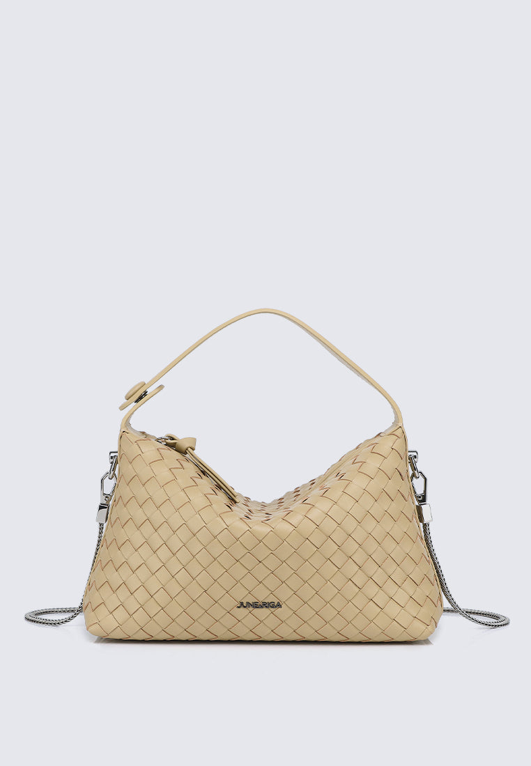 JACLYN Genuine Leather Top Handle / Sling Bag - SAND