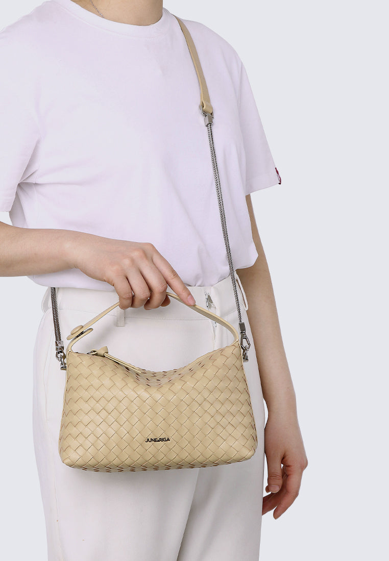 JACLYN Genuine Leather Top Handle / Sling Bag - SAND