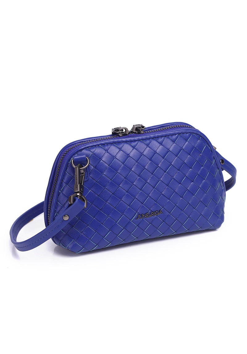 JENNAmini Genuine Leather Pouch / Sling Bag - ROYALE BLUE