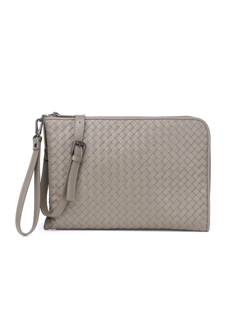JUDE Genuine Leather Clutch / Sling Bag - SLATE GREY