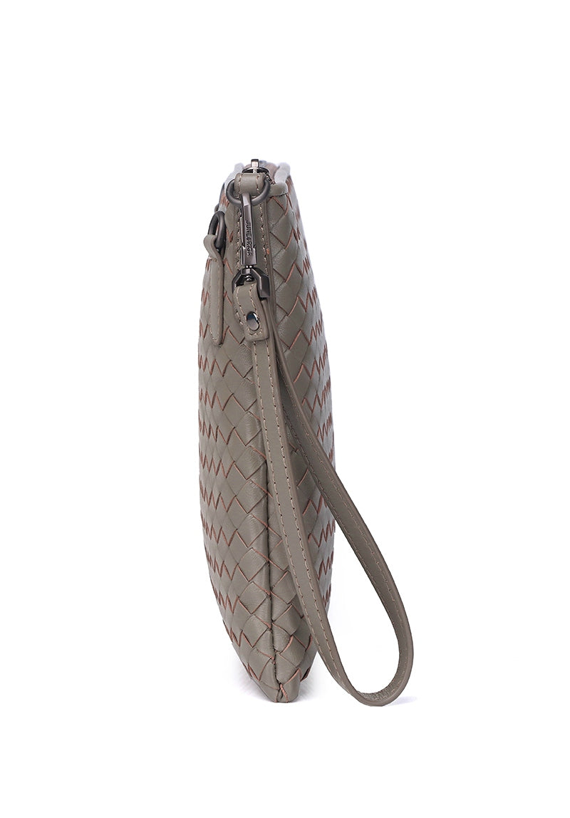 JUDE Genuine Leather Clutch / Sling Bag - SLATE GREY