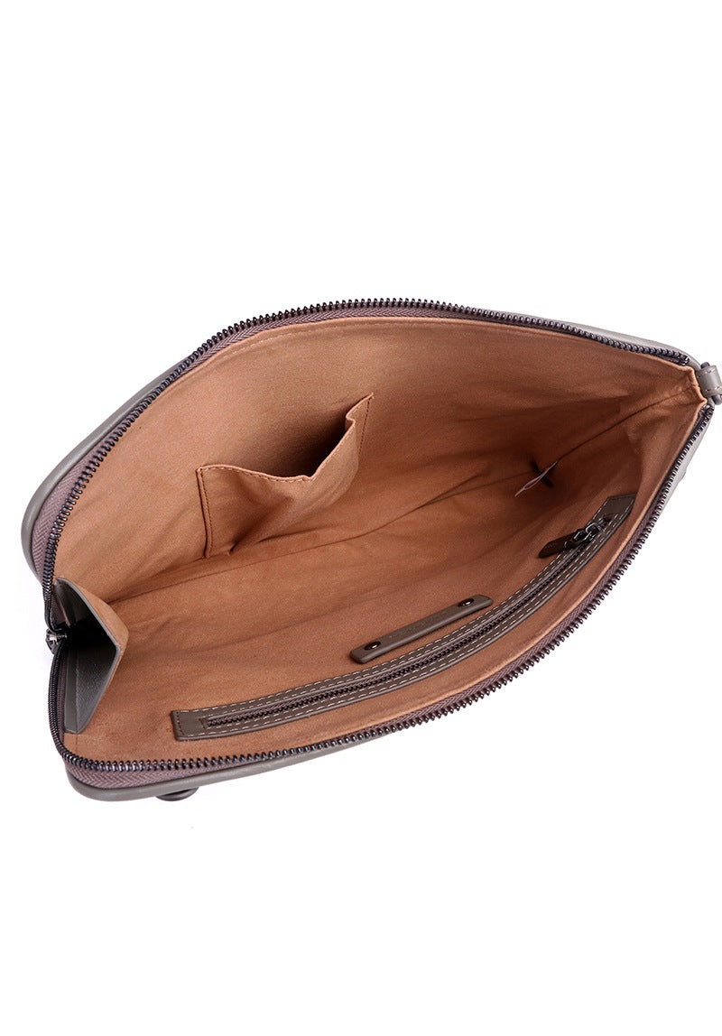 JUDE Genuine Leather Clutch / Sling Bag - SLATE GREY