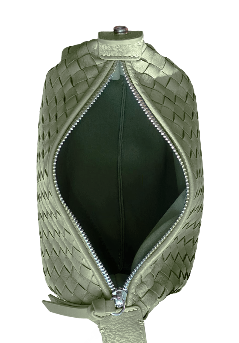 JACLYN Genuine Leather Top Handle / Sling Bag - KHAKI GREEN