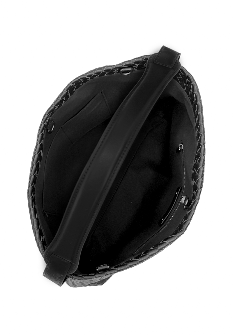 JULIA Genuine Leather Tote / Slingbag - BLACK