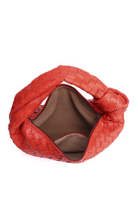 JESS Genuine Leather Shoulder Bag - CHERRY RED
