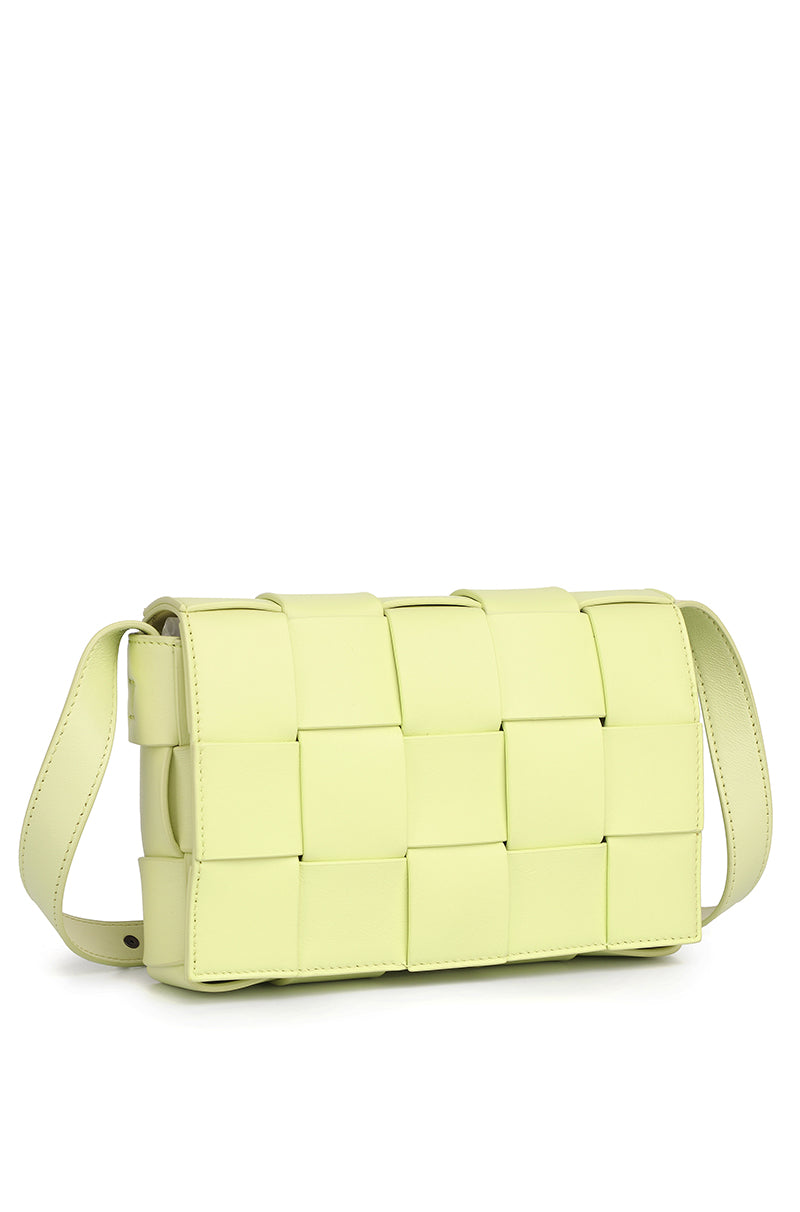 JENN Genuine Leather Shoulder Bag - DAFFODIL YELLOW