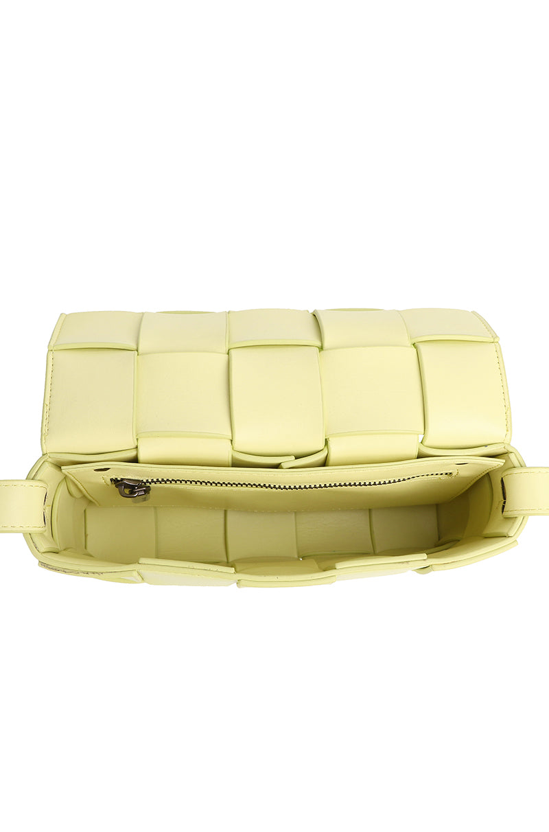 JENN Genuine Leather Shoulder Bag - DAFFODIL YELLOW