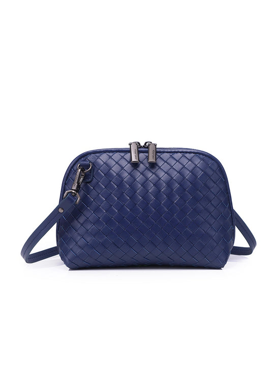 JENNA Genuine Leather Pouch / Sling Bag - NAVY BLUE