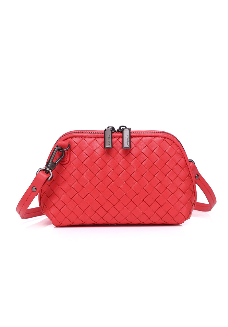 JENNAmini Genuine Leather Pouch / Sling Bag - CERISE PINK
