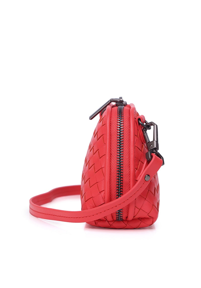 JENNAmini Genuine Leather Pouch / Sling Bag - CERISE PINK