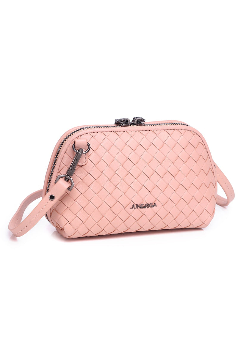 JENNAmini Genuine Leather Pouch / Sling Bag - PALE PINK