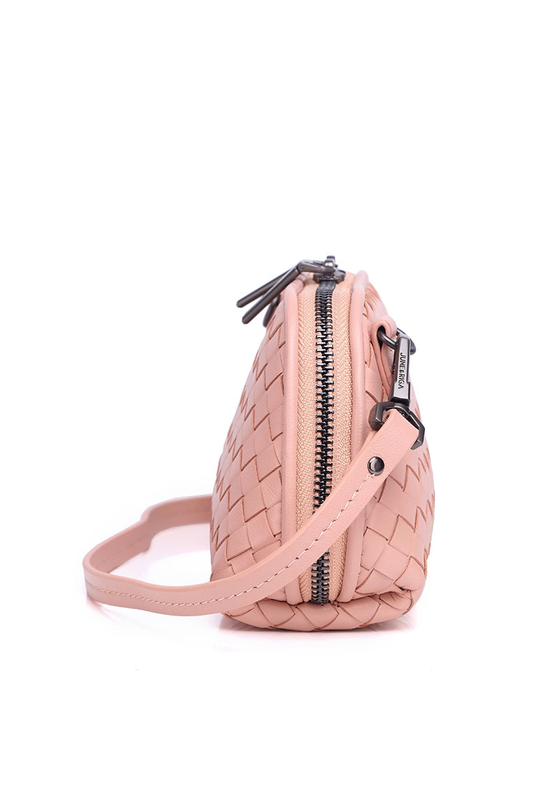 JENNAmini Genuine Leather Pouch / Sling Bag - PALE PINK
