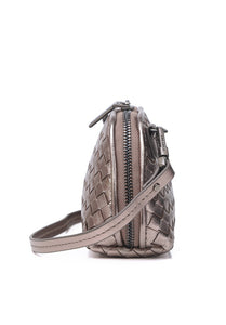 JENNAmini Genuine Leather Pouch / Sling Bag - PEWTER