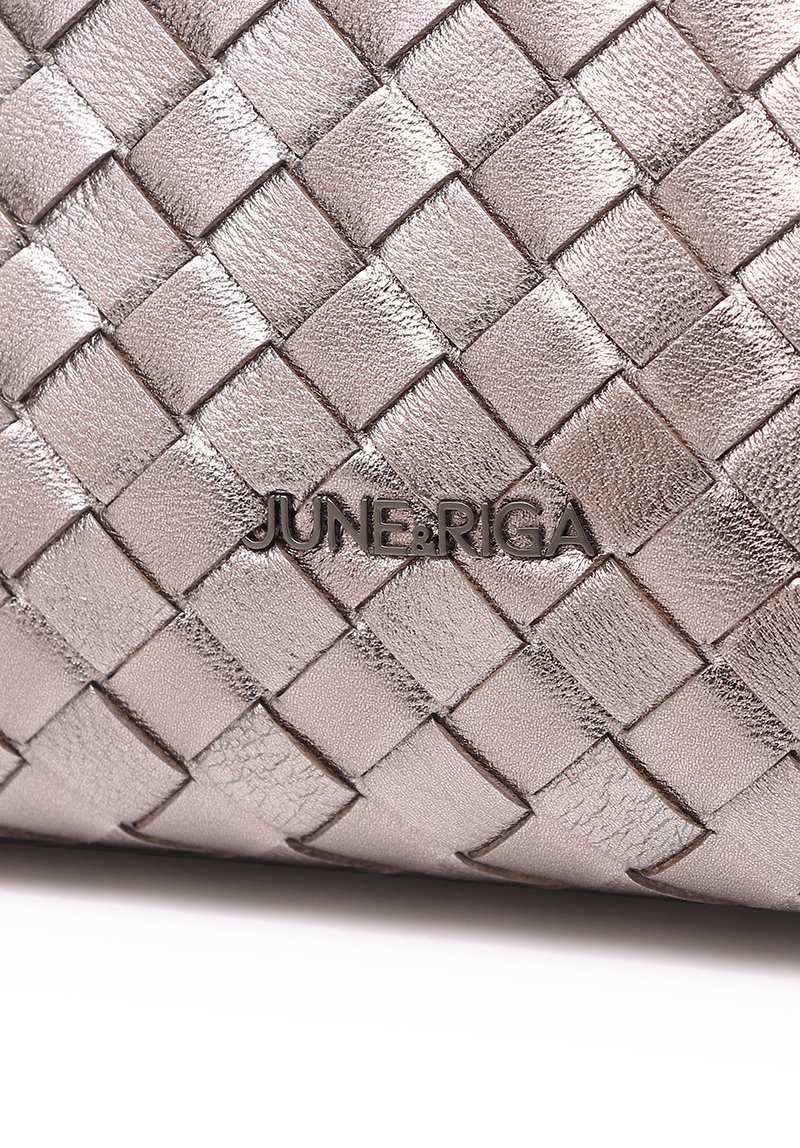 JENNAmini Genuine Leather Pouch / Sling Bag - PEWTER