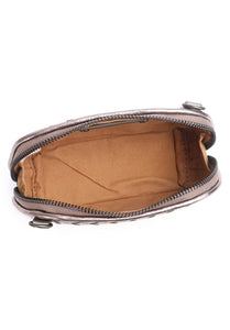 JENNAmini Genuine Leather Pouch / Sling Bag - PEWTER