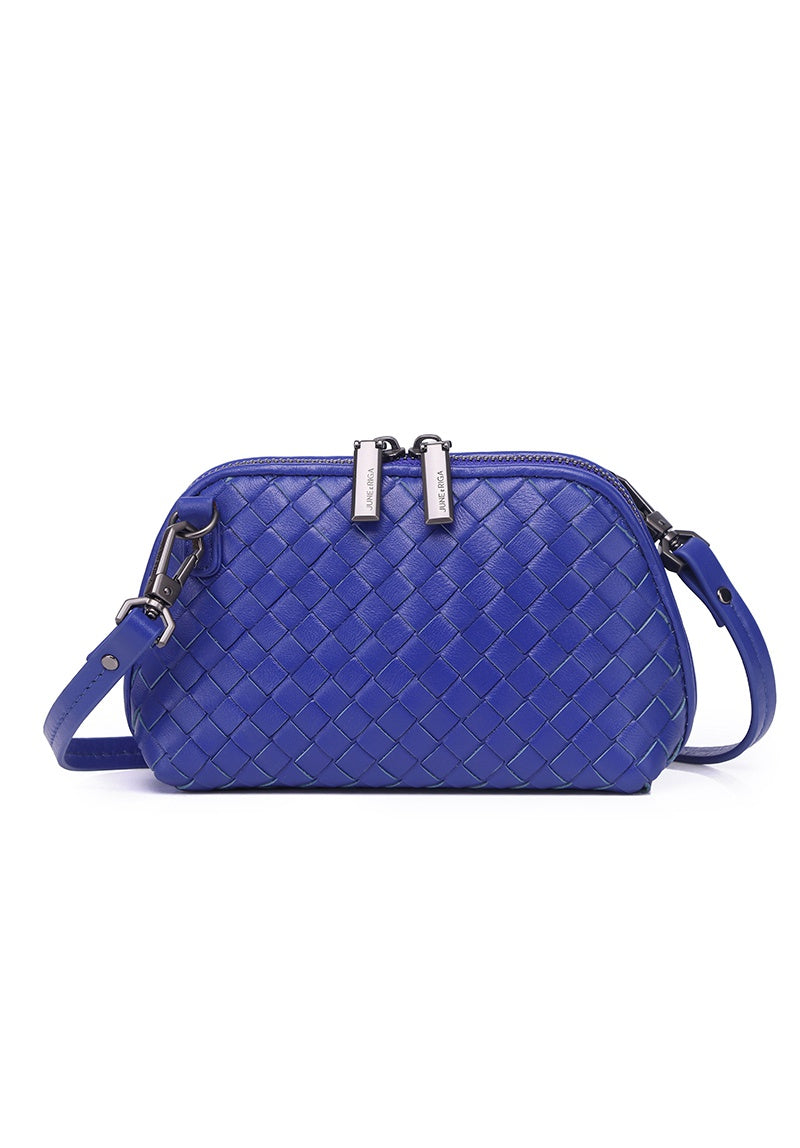 JENNAmini Genuine Leather Pouch / Sling Bag - ROYALE BLUE