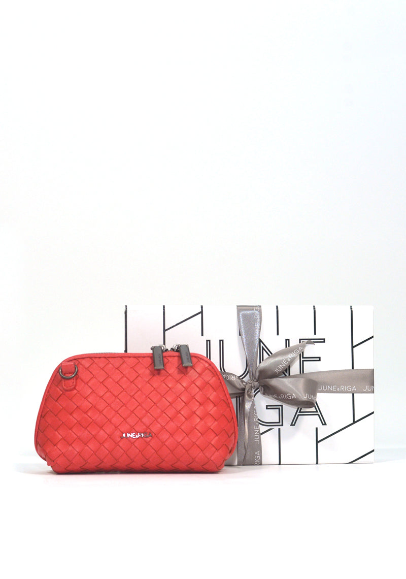 JENNAmini Genuine Leather Pouch / Sling Bag - CERISE PINK