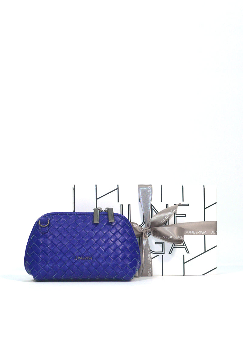 JENNAmini Genuine Leather Pouch / Sling Bag - ROYALE BLUE
