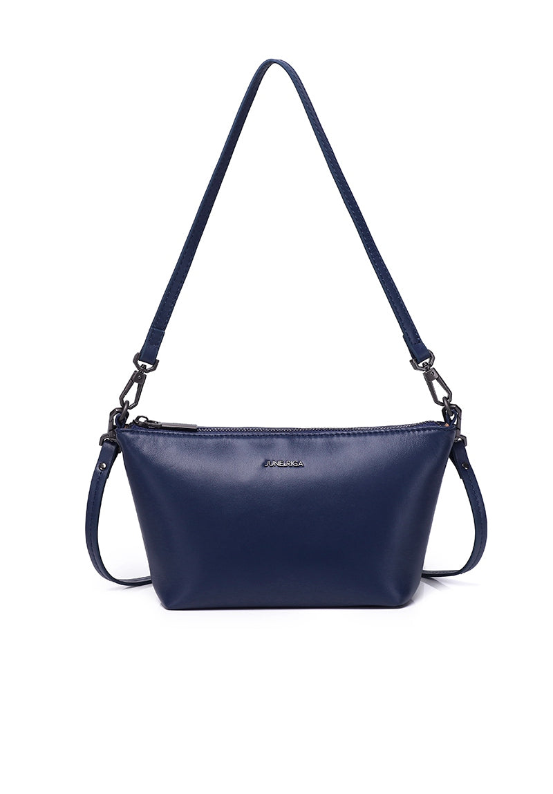 JIN B. Genuine Leather Shoulder / Sling Bag - NAVY BLUE