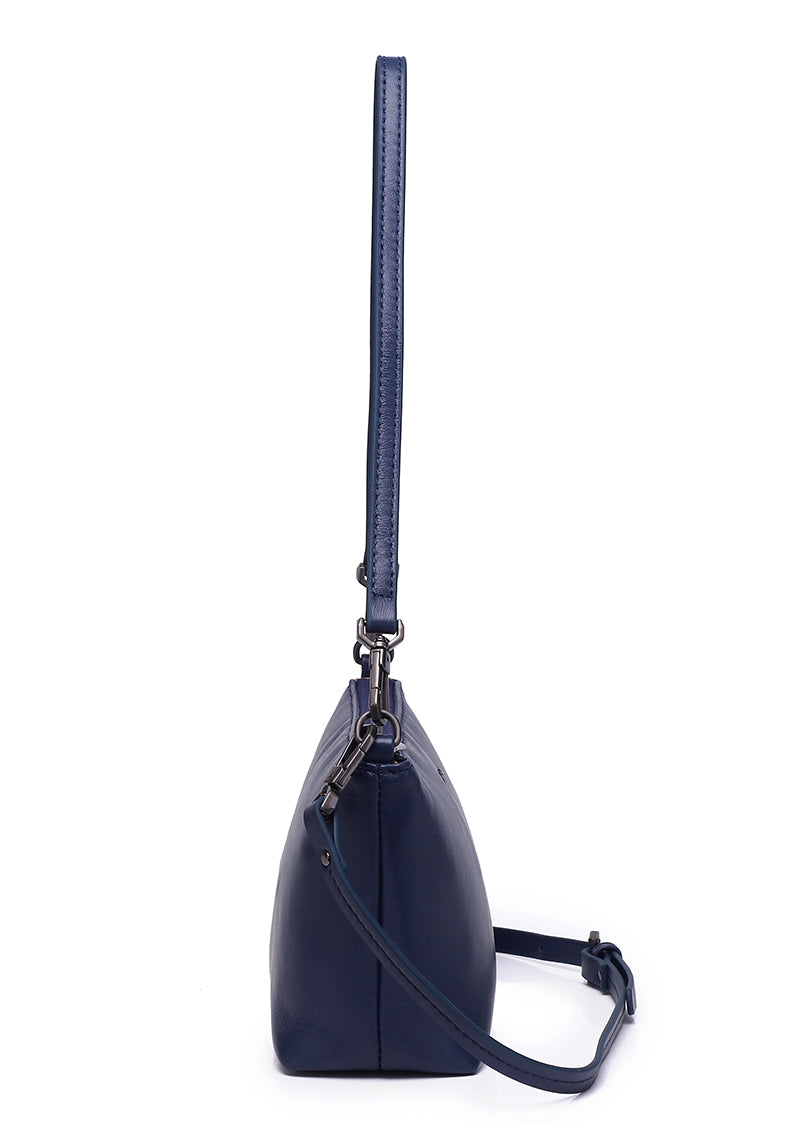 JIN B. Genuine Leather Shoulder / Sling Bag - NAVY BLUE