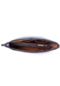 JIN B. Genuine Leather Shoulder / Sling Bag - NAVY BLUE