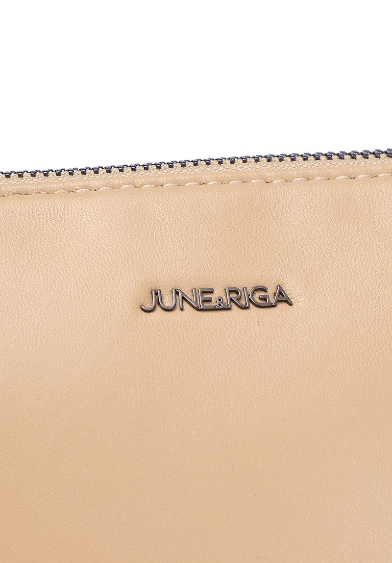 JIN B. Genuine Leather Shoulder / Sling Bag - SAND