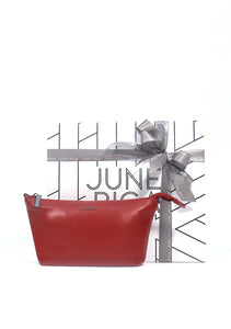 JIN B. Genuine Leather Shoulder / Sling Bag - CRIMSON RED