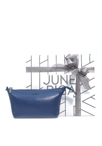 JIN B. Genuine Leather Shoulder / Sling Bag - NAVY BLUE