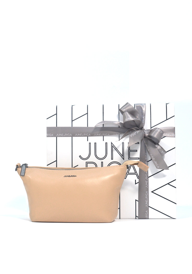 JIN B. Genuine Leather Shoulder / Sling Bag - SAND