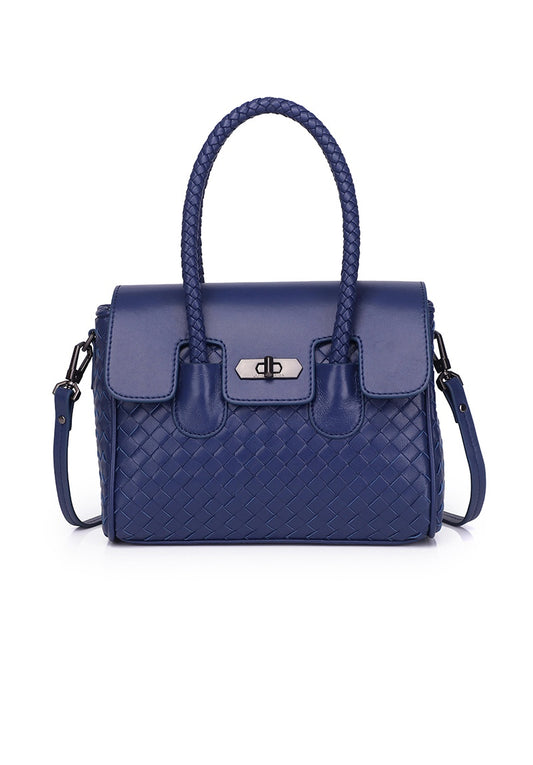 JOANmini Genuine Leather Top Handle / Sling Bag - NAVY BLUE