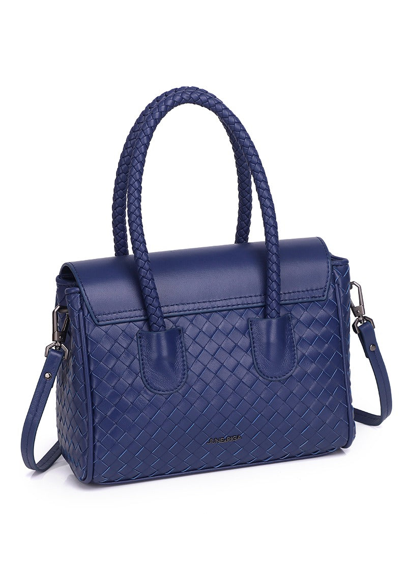 JOANmini Genuine Leather Top Handle / Sling Bag - NAVY BLUE