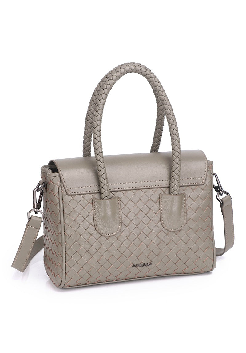 JOANmini Genuine Leather Top Handle / Sling Bag - SLATE GREY