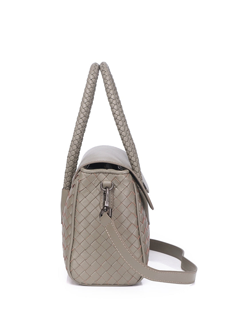 JOANmini Genuine Leather Top Handle / Sling Bag - SLATE GREY