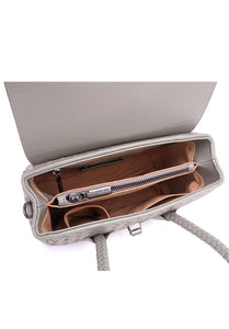 JOANmini Genuine Leather Top Handle / Sling Bag - SLATE GREY