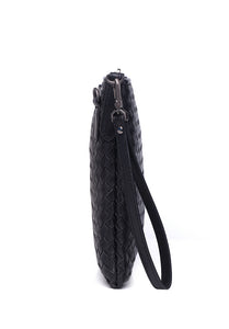 JUDE Genuine Leather Clutch / Sling Bag - BLACK