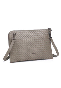 JUDE Genuine Leather Clutch / Sling Bag - SLATE GREY