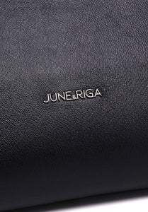 JUDE B. Genuine Lambskin Leather Clutch / Sling Bag - BLACK