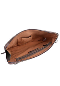 JUDE B. Genuine Lambskin Leather Clutch / Sling Bag - SLATE GREY