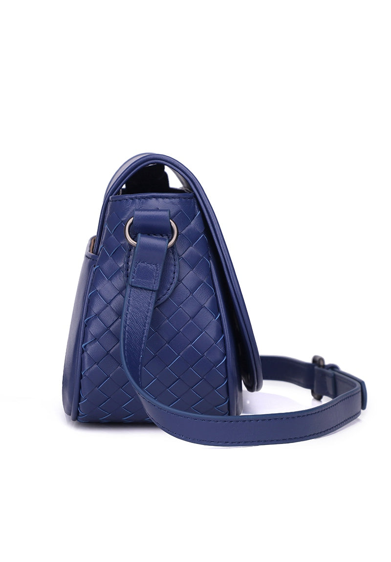 JULES Genuine Leather Sling / Shoulder Bag - NAVY BLUE
