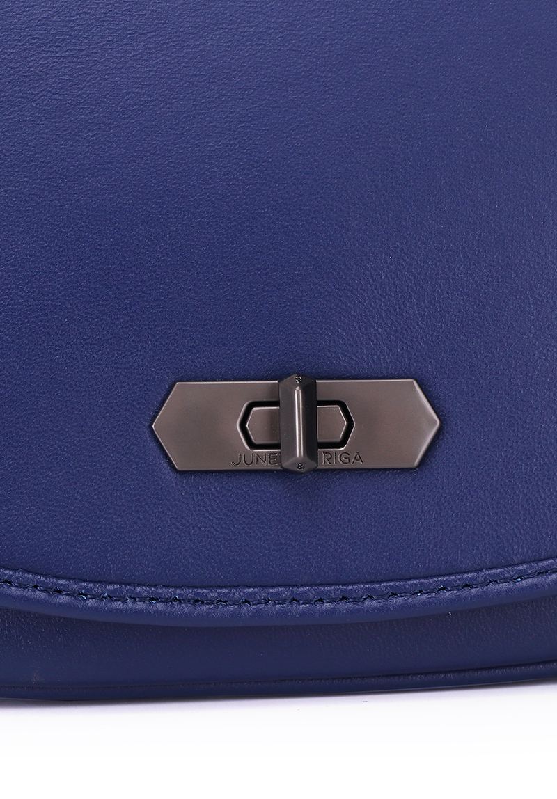 JULES Genuine Leather Sling / Shoulder Bag - NAVY BLUE