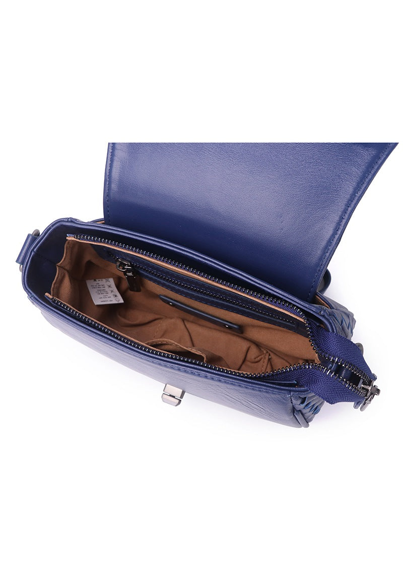 JULES Genuine Leather Sling / Shoulder Bag - NAVY BLUE