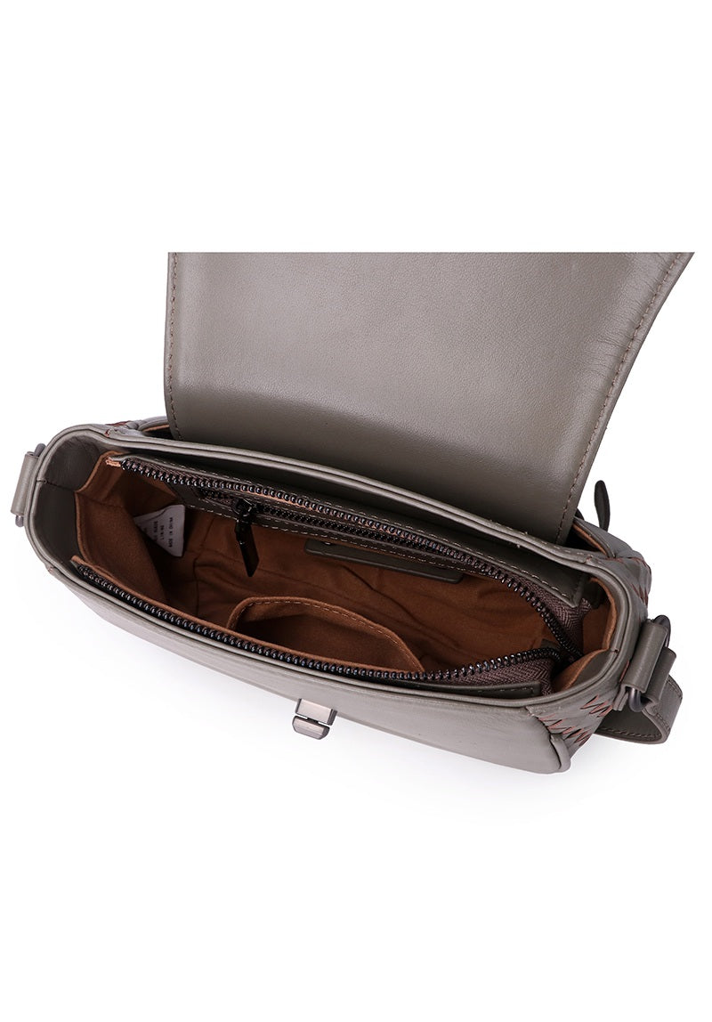 JULES Genuine Sling / Shoulder Bag - SLATE GREY