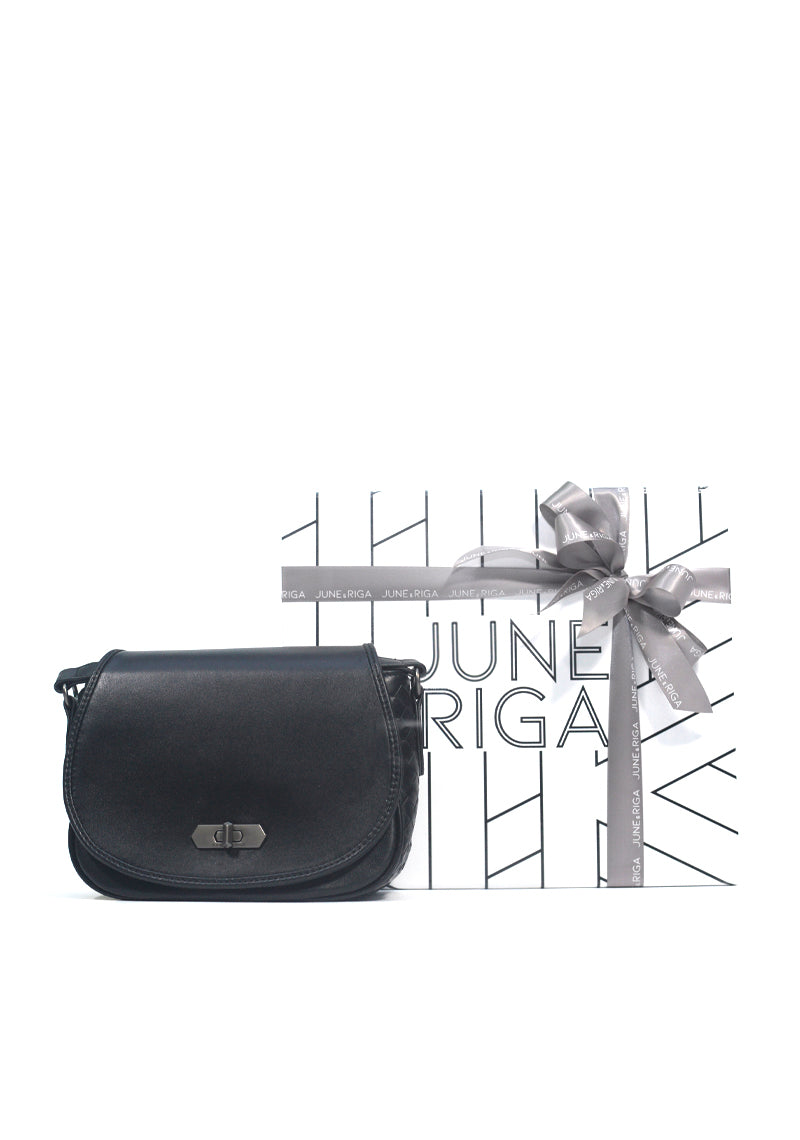 JULES Genuine Sling / Shoulder Bag - BLACK